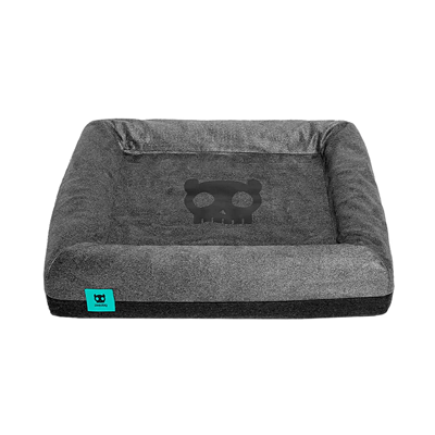 Cama Zee.Dog Skull Zee.Bed Preta para Cães