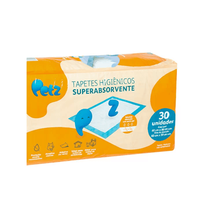 Tapete Higiênico Petz para Cães Superabsorvente 30 Unidades