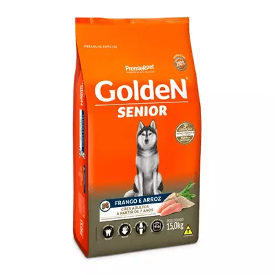 Ração Golden Fórmula Senior para Cães Adultos Sabor Frango e Arroz - 15kg