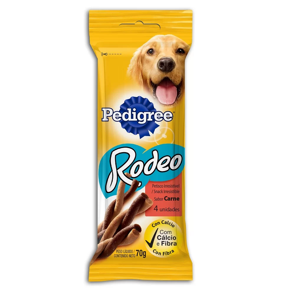 Petisco Pedigree Rodeo para Cães Adultos Sabor Carne - 70g