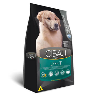 Ração Cibau Medium & Maxi Light para Cães Adultos de Raças Médias e Grandes - 12kg