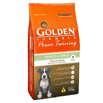 Golden Power Training Filhote para Cães Sabor Frango e Arroz - 15kg