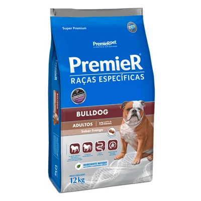 Premier Bulldog Ração Raças Específicas para Cães Adultos - 12kg