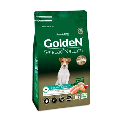 Ração Golden Seleção Natural para Cães Adultos de Raças Pequenas Mini Bits