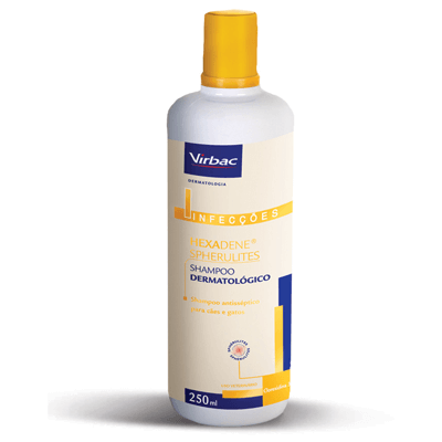 Hexadene Virbac Spherulites Shampoo Dermatológico para Cães e Gatos