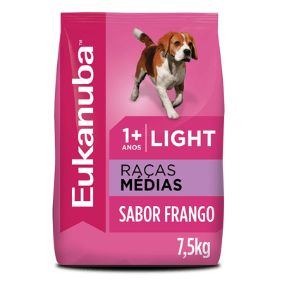 Ração Eukanuba Light Para Cães Adultos de Raças Médias - 7,5kg