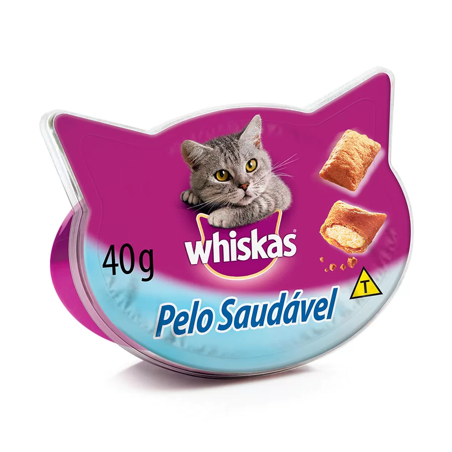 Petisco Whiskas Temptations Pelo Saudável Para Gatos Adultos 40g