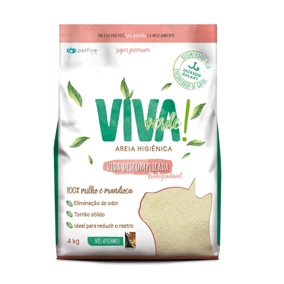 Areia Higiênica para Gatos Viva Verde Vida Descomplicada - 4kg