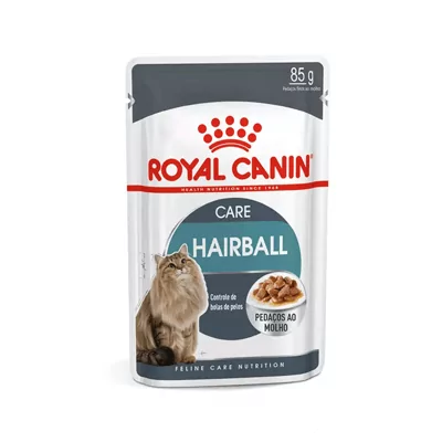 Ração Úmida Royal Canin Feline - Gatos Adultos Sachê Hairball Care - 85g
