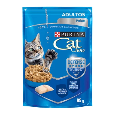 Ração Úmida Nestlé Purina Cat Chow para Gatos Adultos sabor Peixe 85g