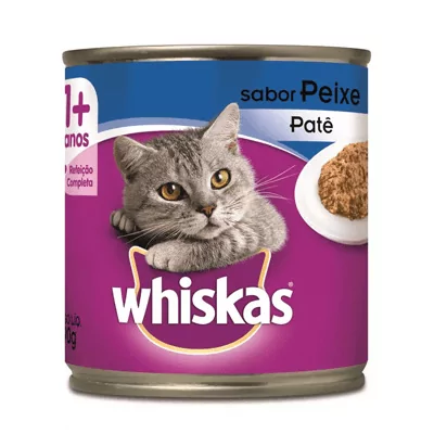 Ração Úmida Whiskas Lata para Gatos Adultos Sabor Peixe - 290g

