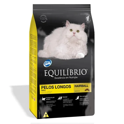 Ração Equilíbrio para Gatos Adultos de Pelos Longos