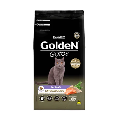 Ração Golden para Gatos Adultos Sabor Salmão