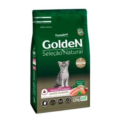 Ração Golden Seleção Natural para Gatos Filhotes Sabor Frango